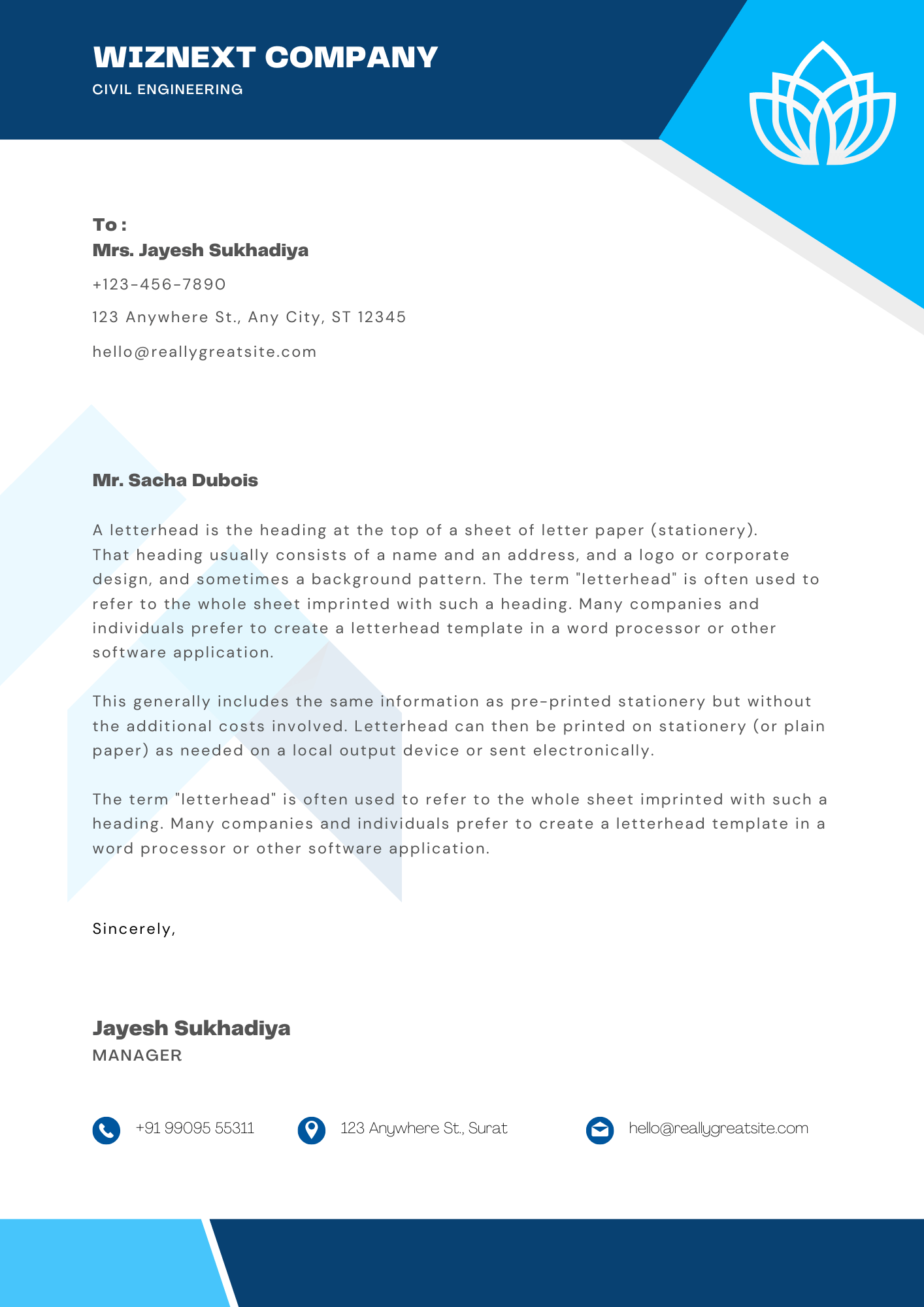 Premium letterhead design that reflects your brand identity | Hetvik Graphics
