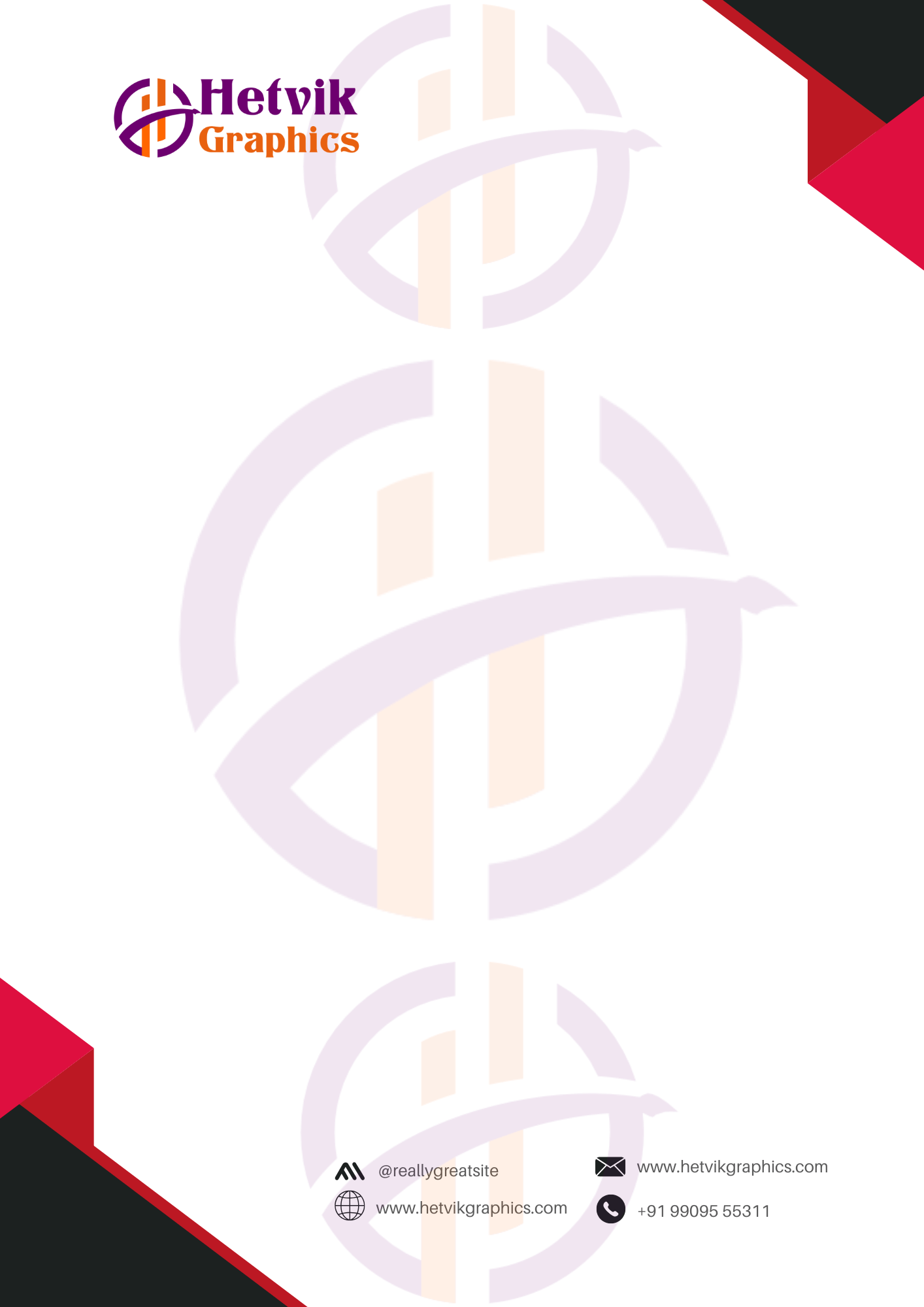 Creative and custom graphic design services for businesses and individuals. | Hetvik Graphics