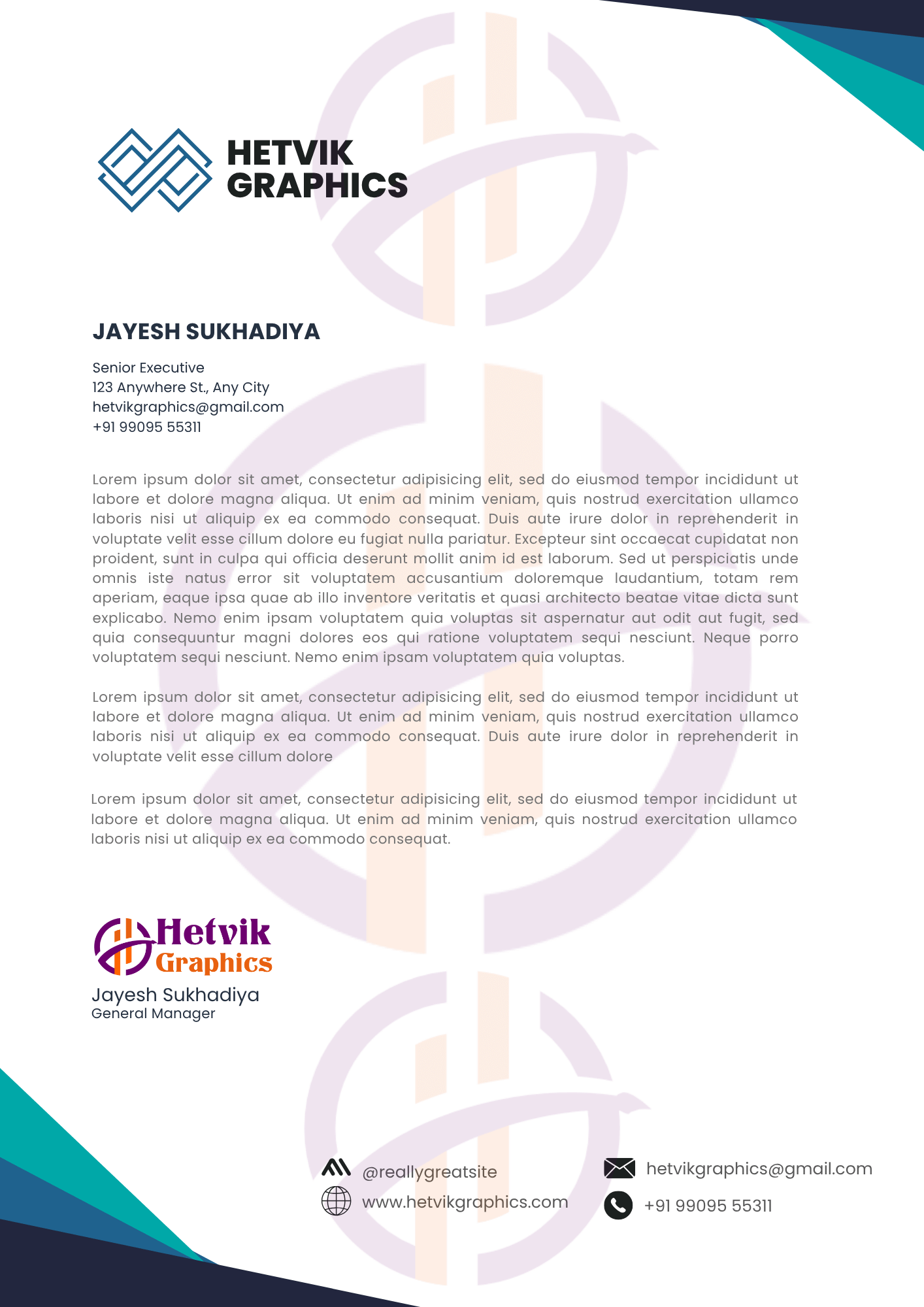 Premium letterhead design that reflects your brand identity.