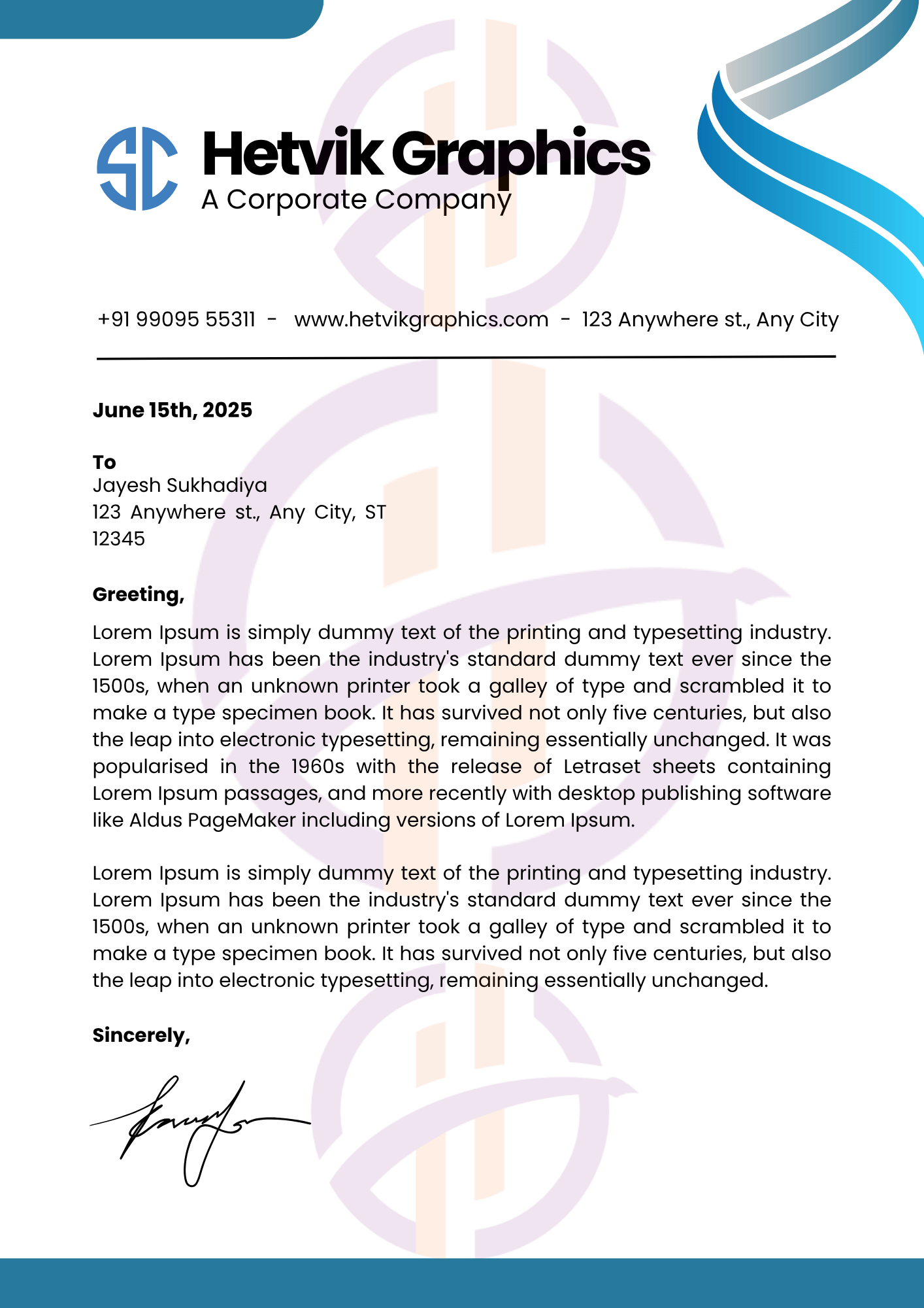 Letterhead design tailored for clinics, doctors, and healthcare professionals.