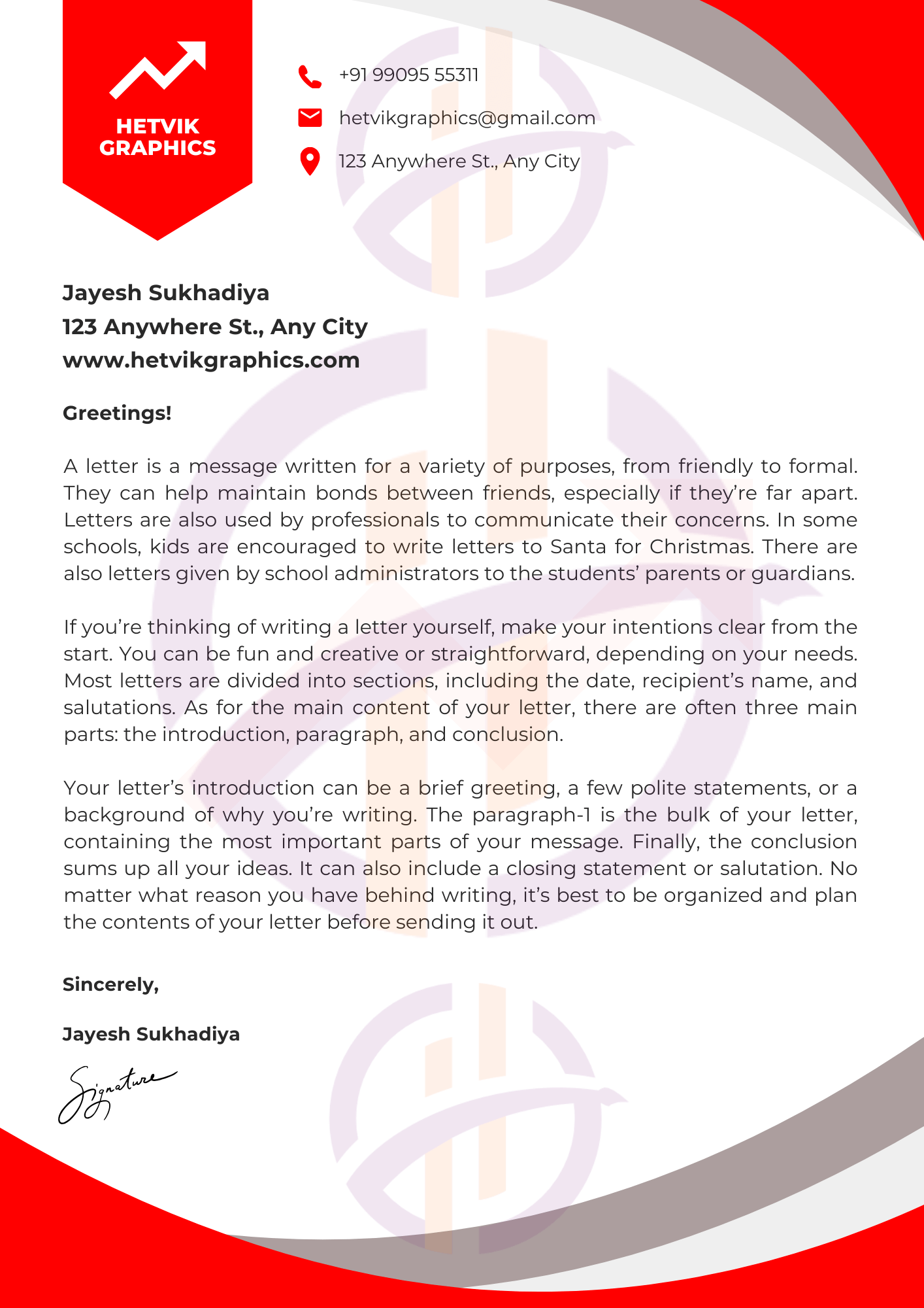 Custom professional letterhead design for branding and communication.