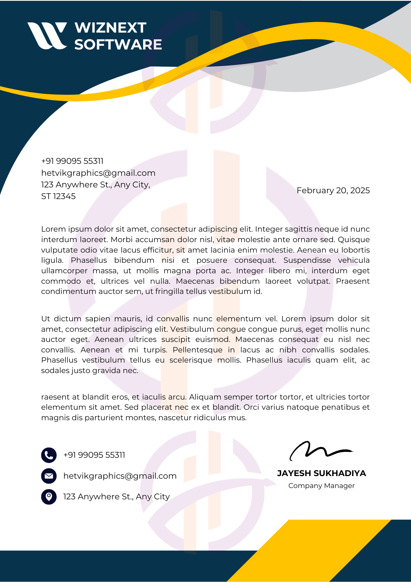 Premium letterhead design that reflects your brand identity.