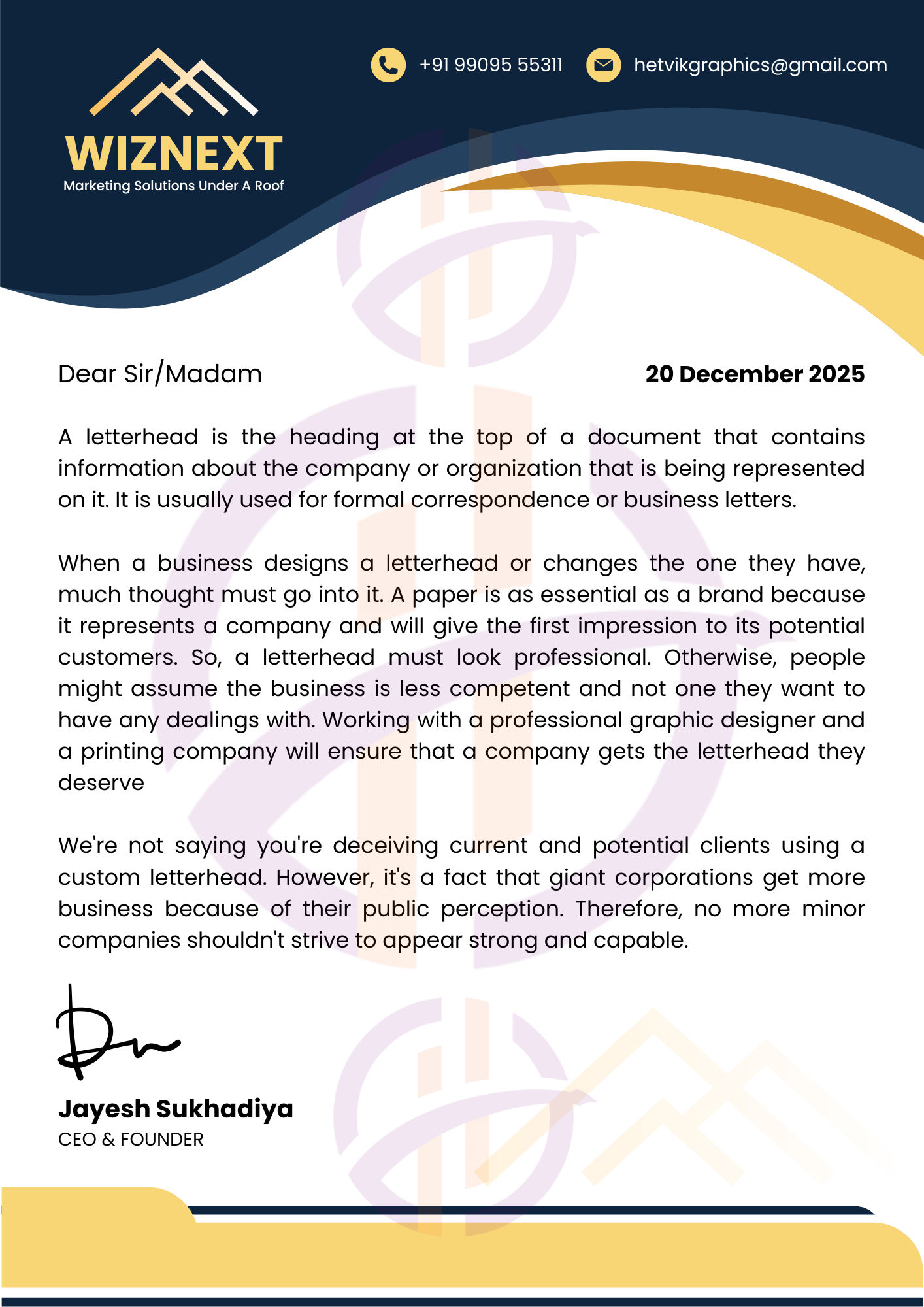 Professional, Clean, and Customizable Business Letterhead Design Tailored for Branding, Identity, and Daily Corporate Communication