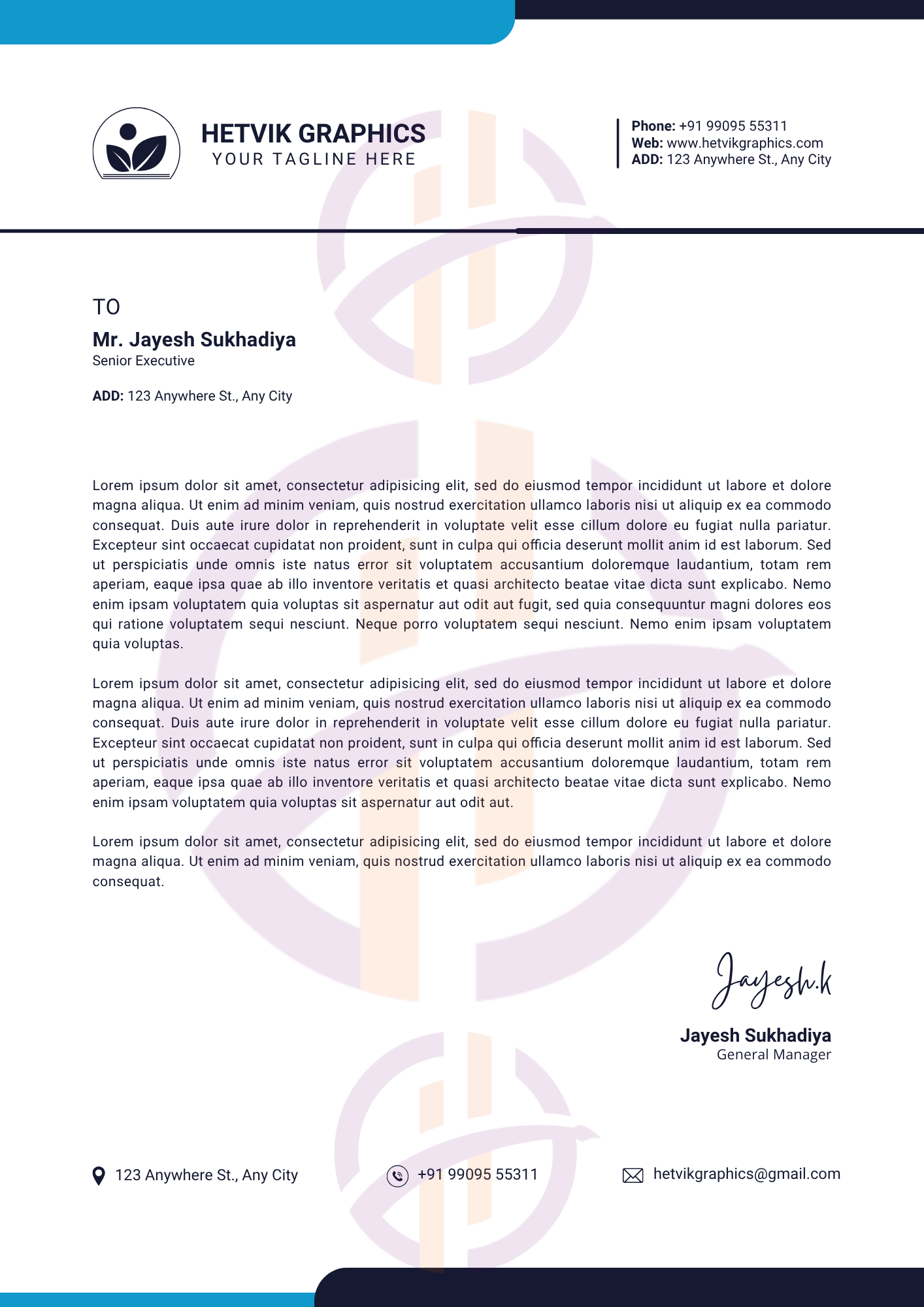 Professional, Clean, and Customizable Business Letterhead Design Tailored for Branding, Identity, and Daily Corporate Communication