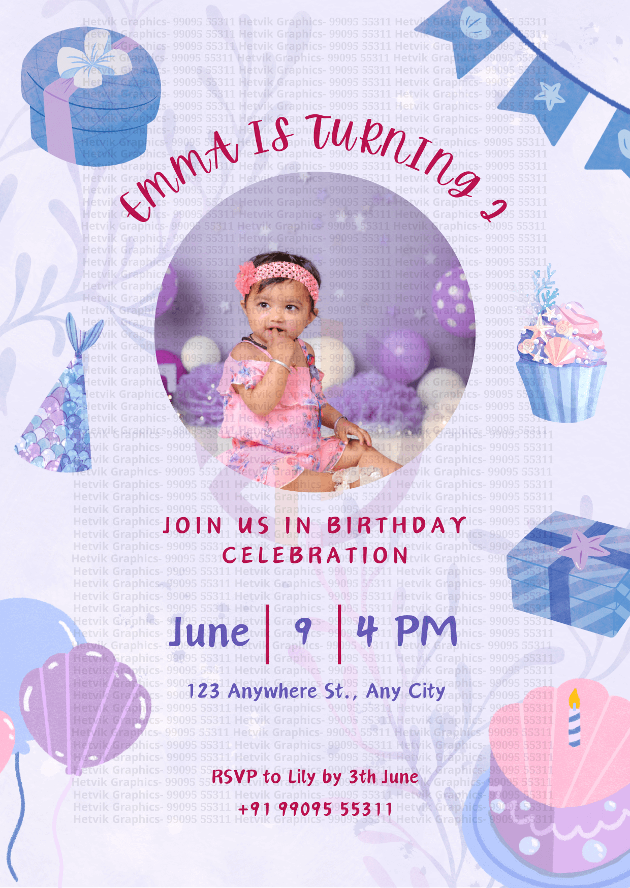 Custom Birthday Cards by Hetvik Graphics - Surat 01